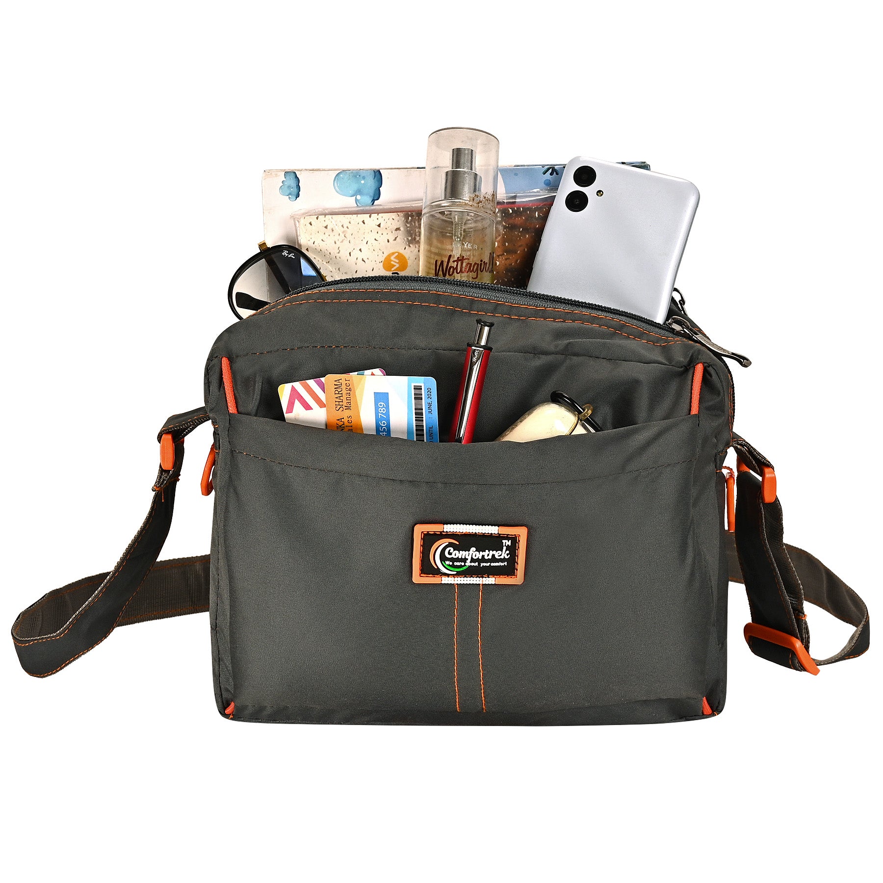Comfortrek Waterproof Crossbody Sling Bag for Men & Women | Travel, Office, College, Daily Use Multipurpose Shoulder Bag | Compact, Lightweight, Anti Theft & Stylish