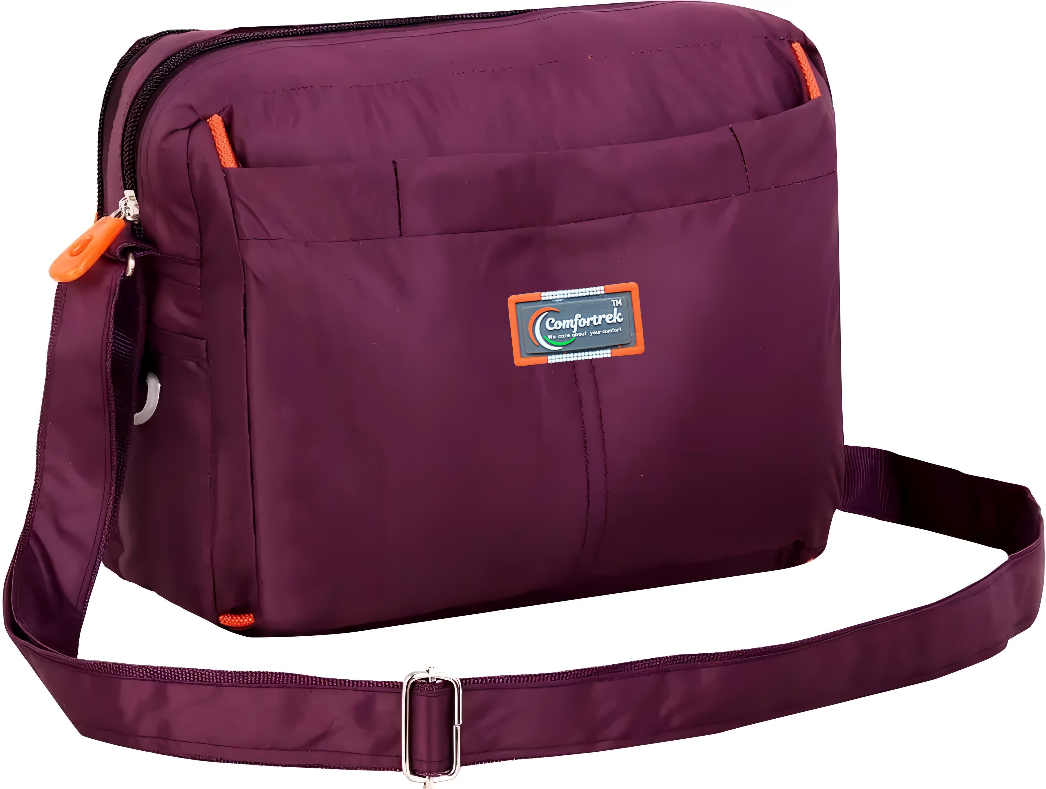 Comfortrek 10 Inch Stylish Waterproof Polyester Crossbody Sling Bag for Men & Women – Stylish Office and Travel Bag with Adjustable Strap, Compact Design and Smart Compartments