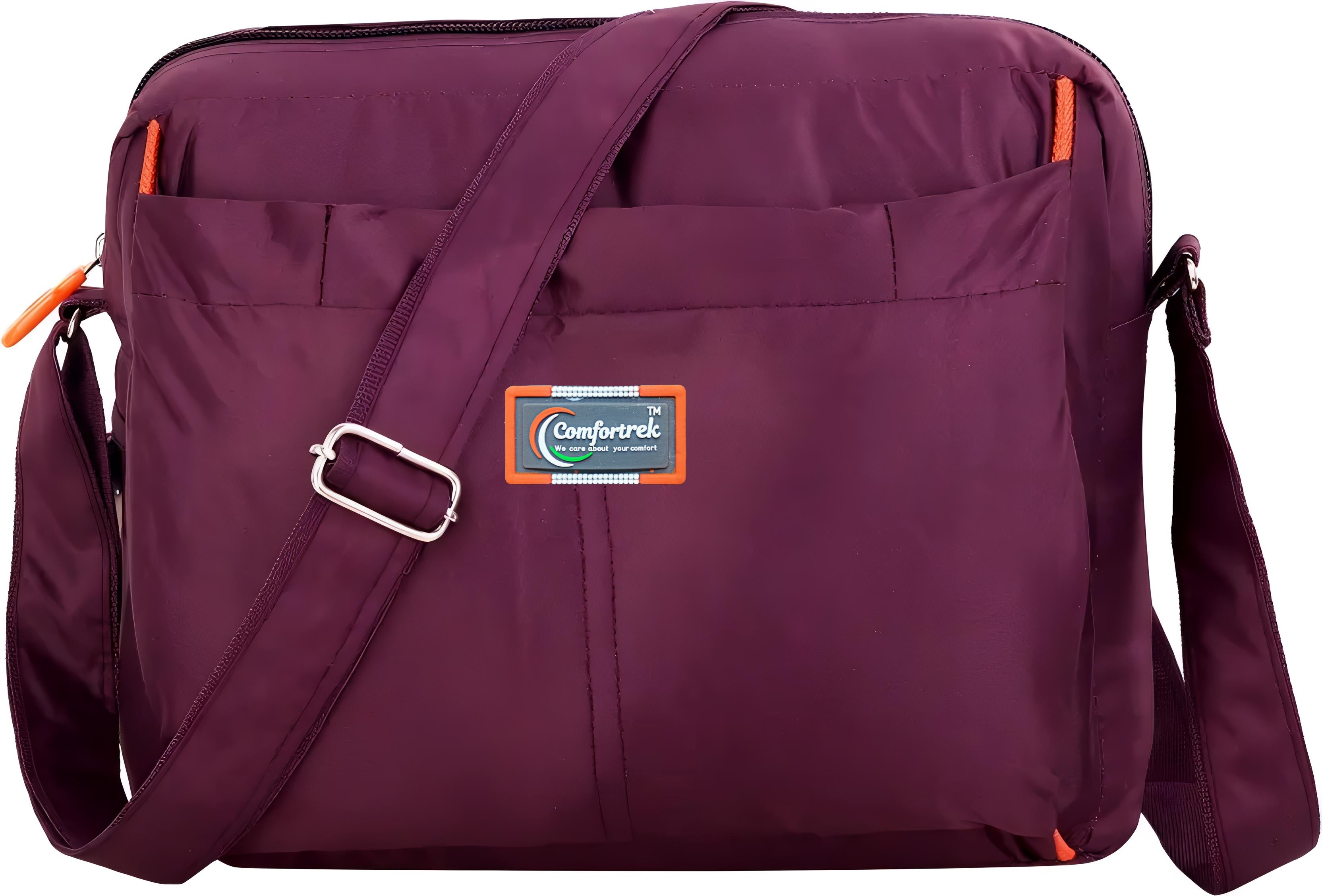Comfortrek 10 Inch Stylish Waterproof Polyester Crossbody Sling Bag for Men & Women – Stylish Office and Travel Bag with Adjustable Strap, Compact Design and Smart Compartments