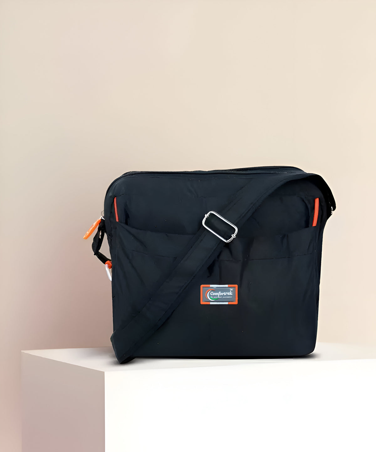 Comfortrek 10 Inch Stylish Waterproof Polyester Crossbody Sling Bag for Men & Women – Stylish Office and Travel Bag with Adjustable Strap, Compact Design and Smart Compartments