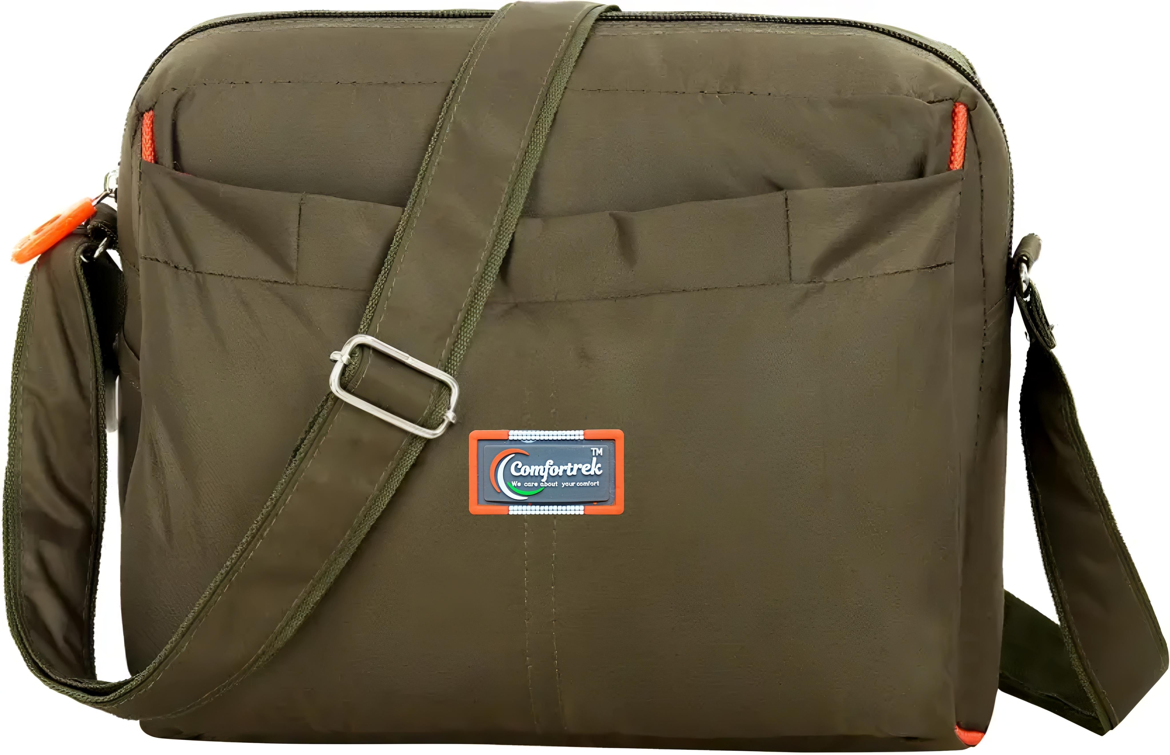 Comfortrek 10 Inch Stylish Waterproof Polyester Crossbody Sling Bag for Men & Women – Stylish Office and Travel Bag with Adjustable Strap, Compact Design and Smart Compartments