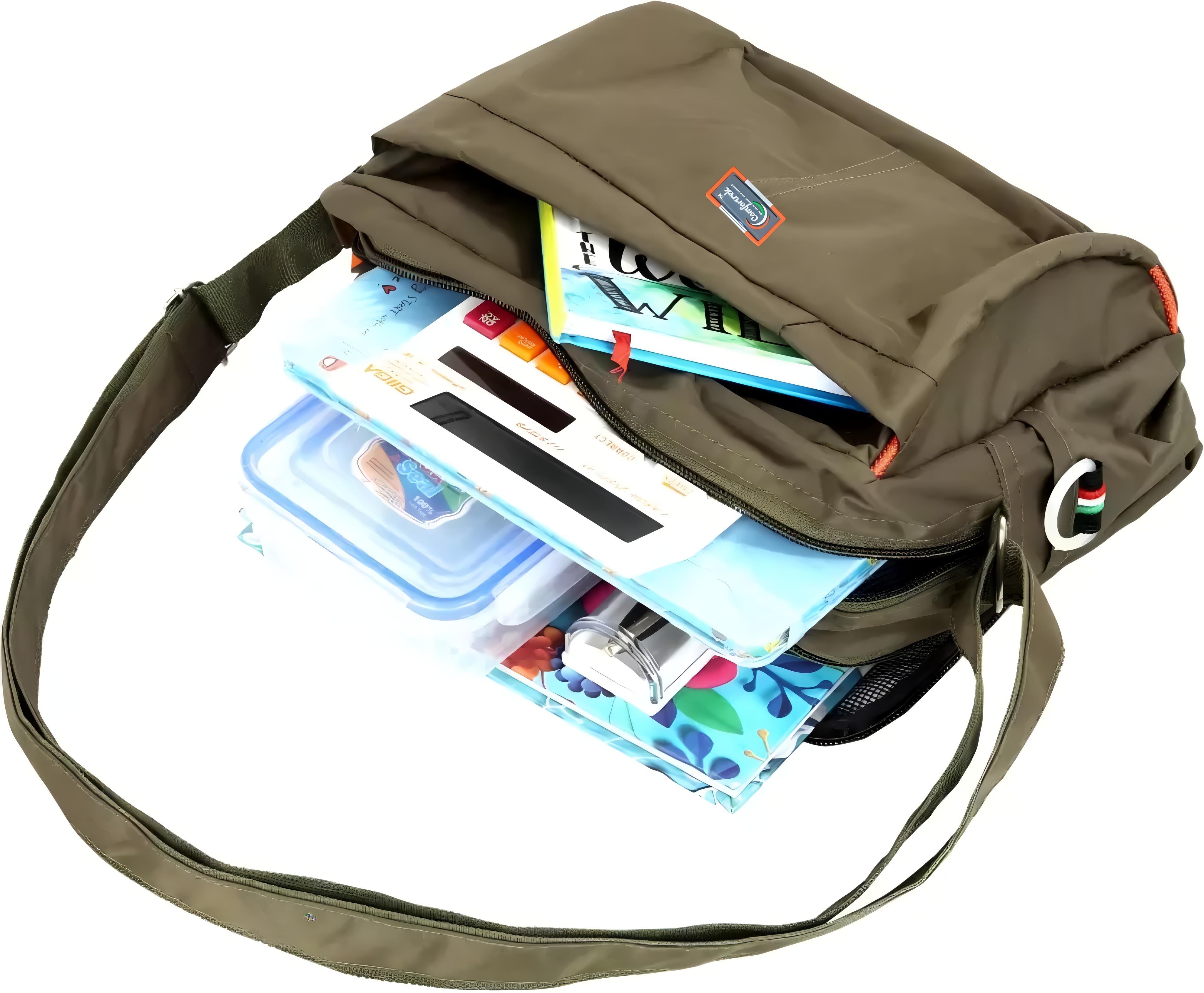 Comfortrek 10 Inch Stylish Waterproof Polyester Crossbody Sling Bag for Men & Women – Stylish Office and Travel Bag with Adjustable Strap, Compact Design and Smart Compartments