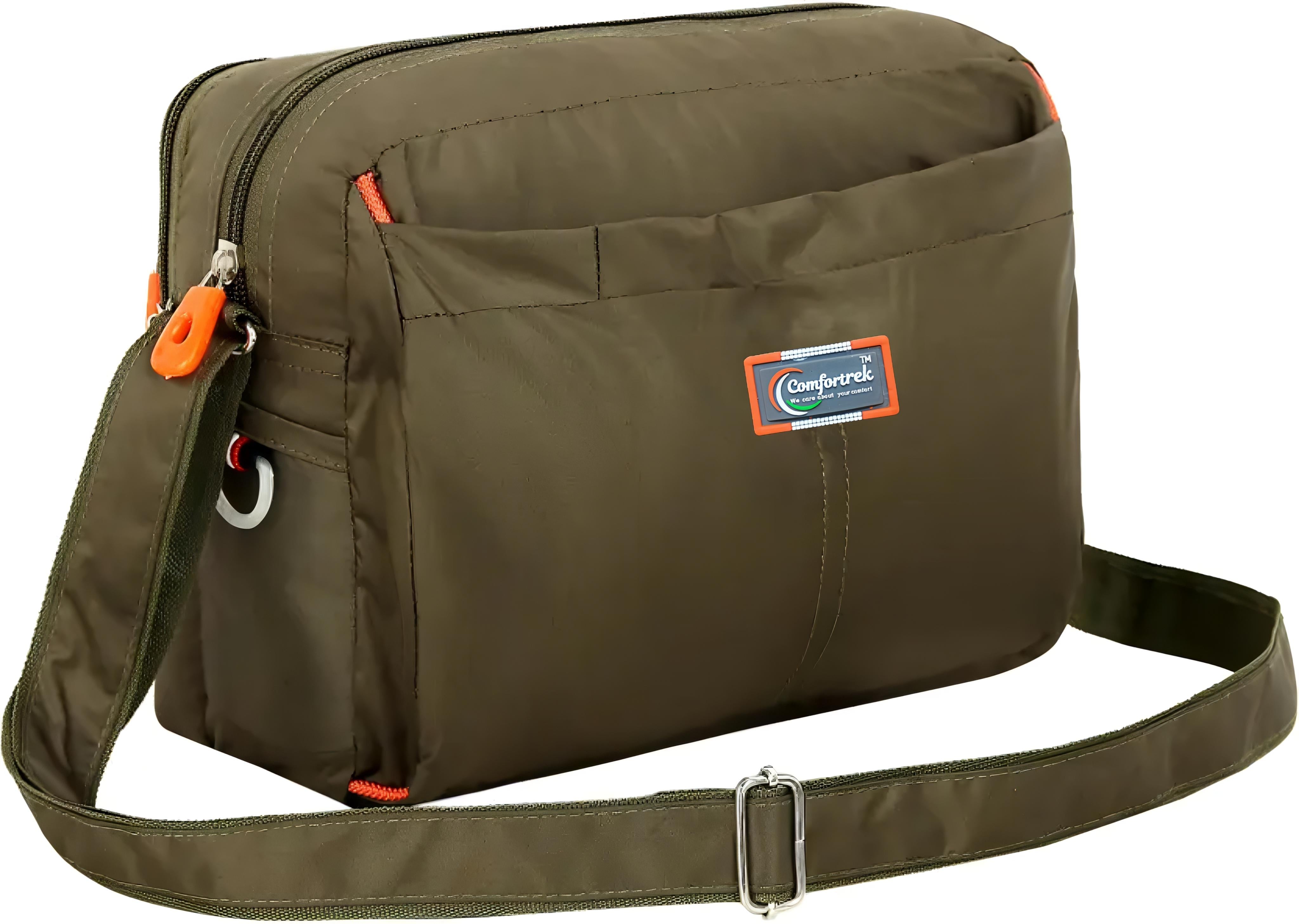 Comfortrek 10 Inch Stylish Waterproof Polyester Crossbody Sling Bag for Men & Women – Stylish Office and Travel Bag with Adjustable Strap, Compact Design and Smart Compartments